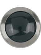 Framed Cabochon Hotfix Half-Perl ss34 Jet Hematite HF Gun Metal Ring (GM)