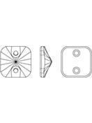 Rivoli Square sew-on stone 2 hole