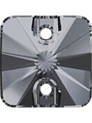 Rivoli Square sew-on stone 2 hole 10mm Crystal Silver Night