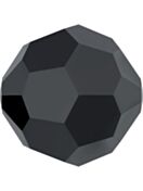 Round Bead (large hole) 3mm Jet Hematite 2x