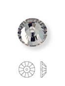 Rose sew-on stone flat 1 hole 8mm Light Siam F