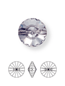 Rivoli Crystal Button conical 1 hole 14mm Crystal UF Transparent