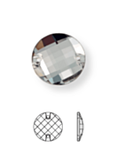 Chessboard sew-on stone flat 2 hole 10mm Crystal F