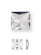 Square sew-on stone flat 2 hole