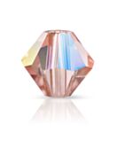 Bicone Crystal Bead 3mm Rose Peach AB