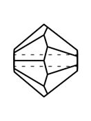 Bicone Crystal Bead 4mm Acid Yellow AB Matt