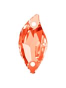 Leaf sew-on stone flat 2 hole 20x10mm Padparadscha
