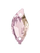 Leaf sew-on stone flat 2 hole 30x14mm Violet