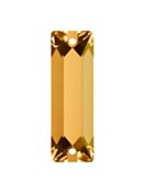 Baguette sew-on stone flat 2 hole 26x9mm Light Smoked Topaz