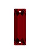 Baguette sew-on stone flat 2 hole 26x9mm Siam