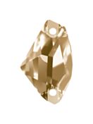 Galactic sew-on stone flat 2 hole 10x5mm Crystal Golden Shadow